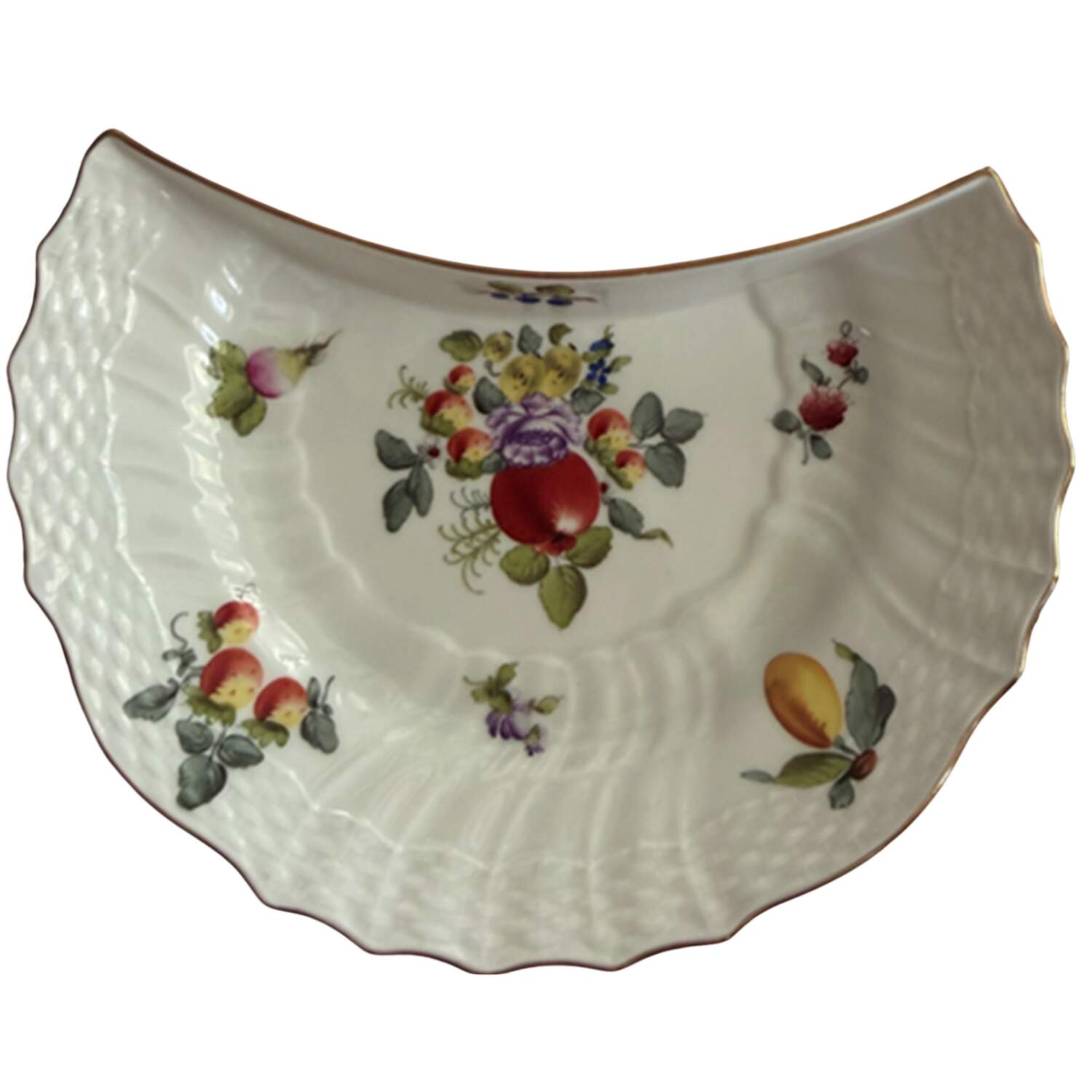 Fruits & Flowers (BFR) Crescent Salad Plate by Herend-1