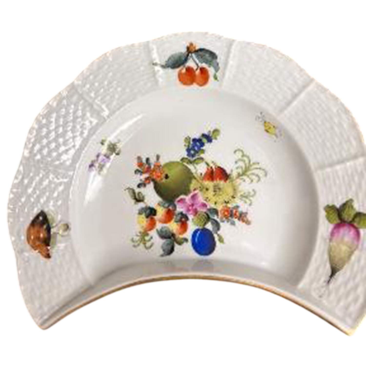 Fruits & Flowers (BFR) Crescent Salad Plate by Herend-1