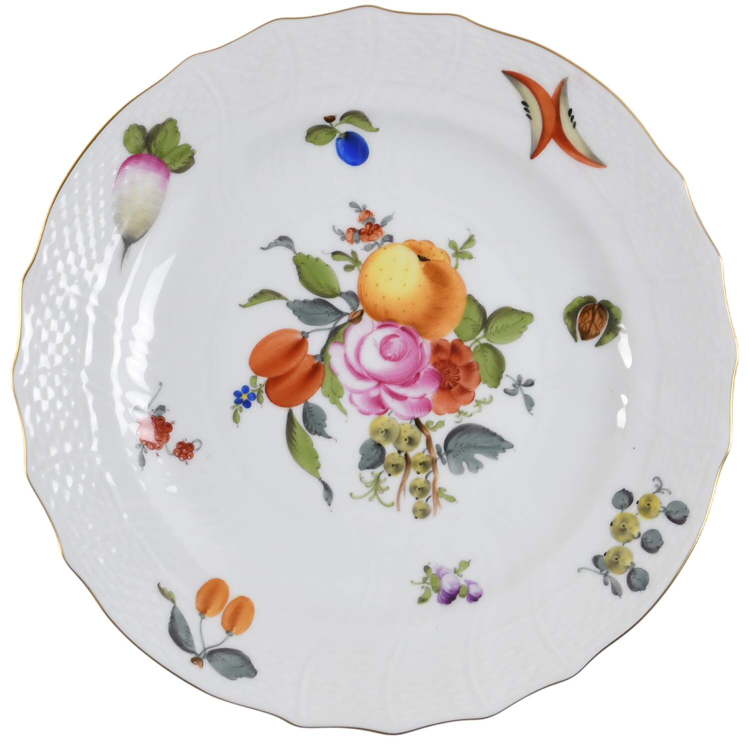 Fruits & Flowers (BFR) Luncheon Plate by Herend-1