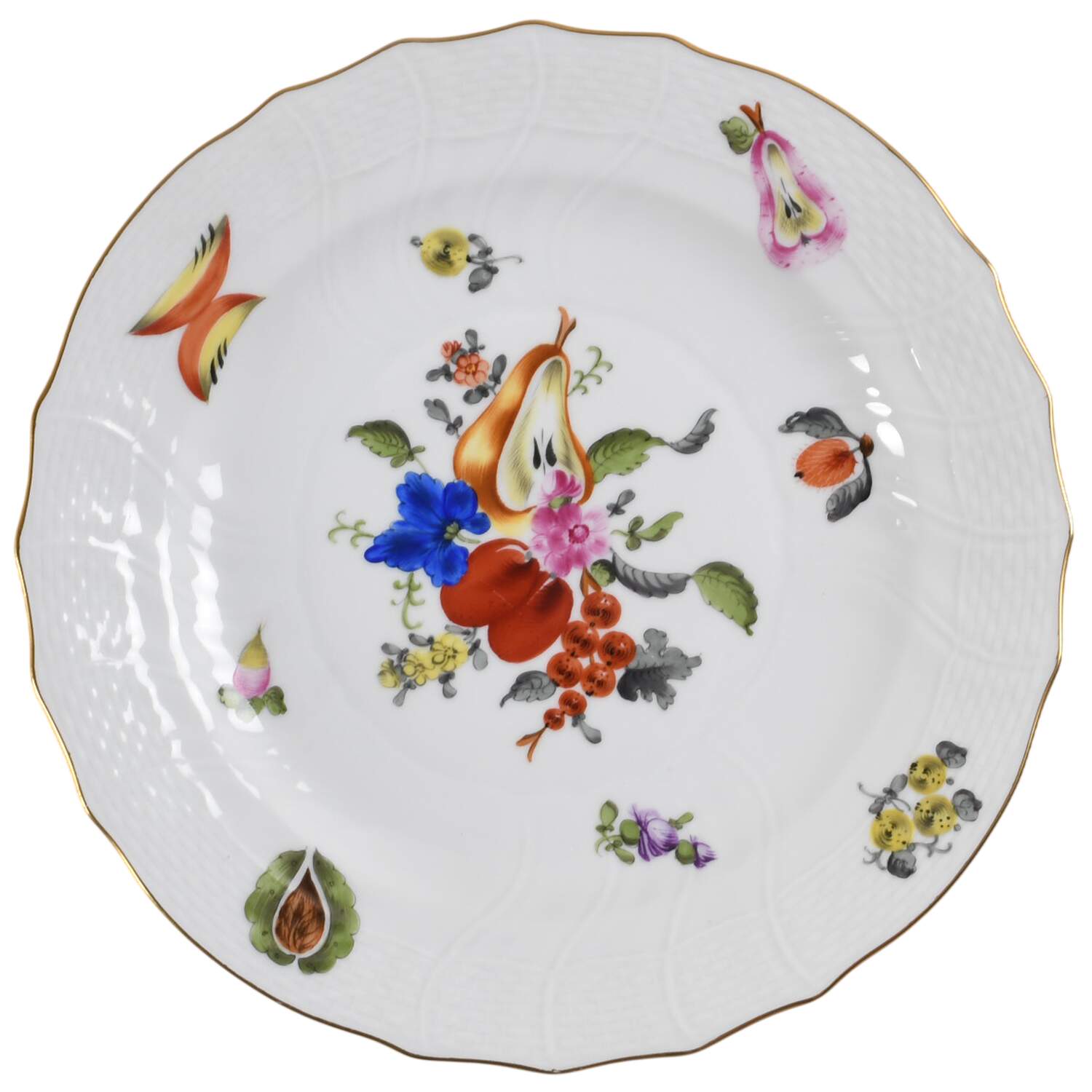 Fruits & Flowers (BFR) Luncheon Plate by Herend-1