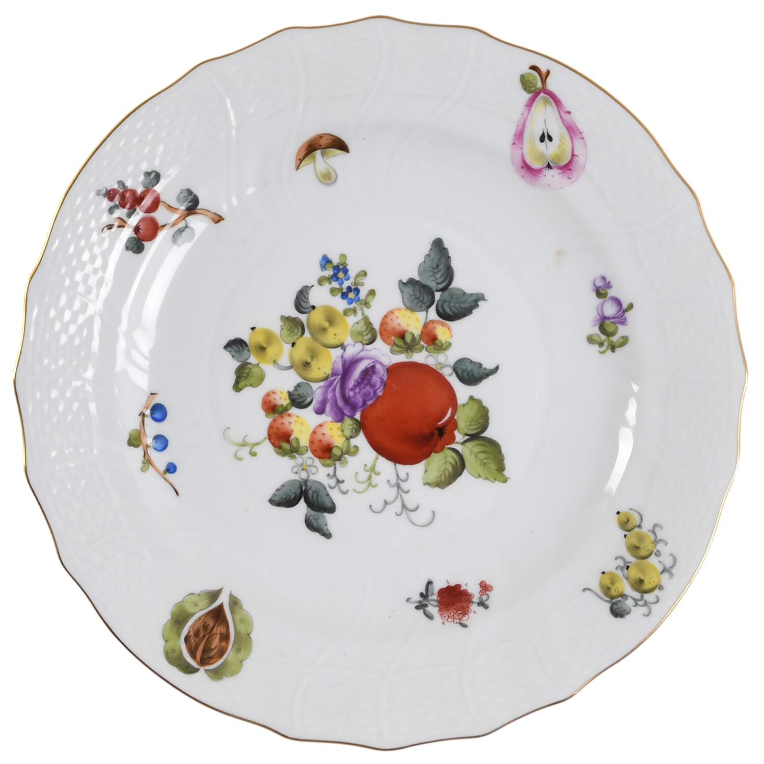 Fruits & Flowers (BFR) Luncheon Plate by Herend-1