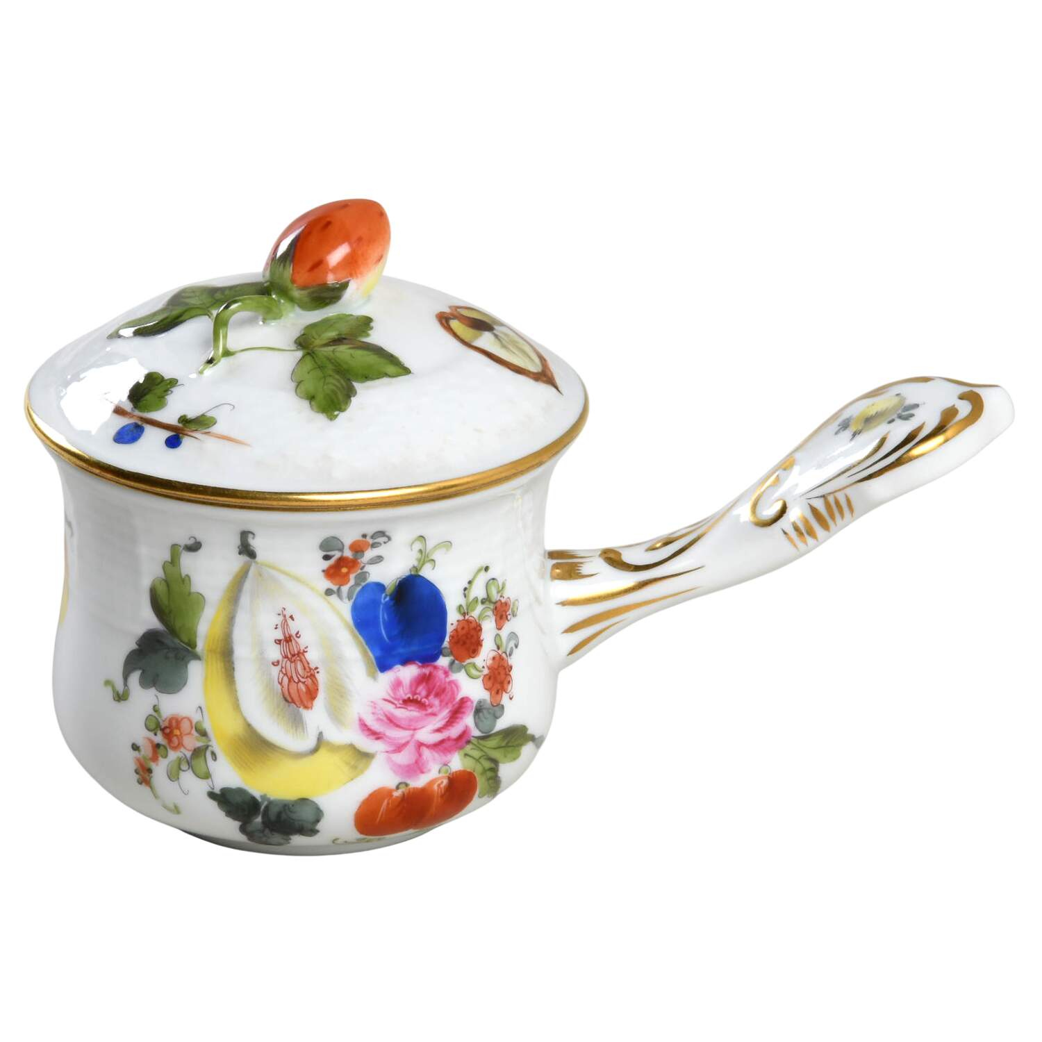 Fruits & Flowers (BFR) (2 Pc) Pot de Creme w/Stick Handle by Herend-1