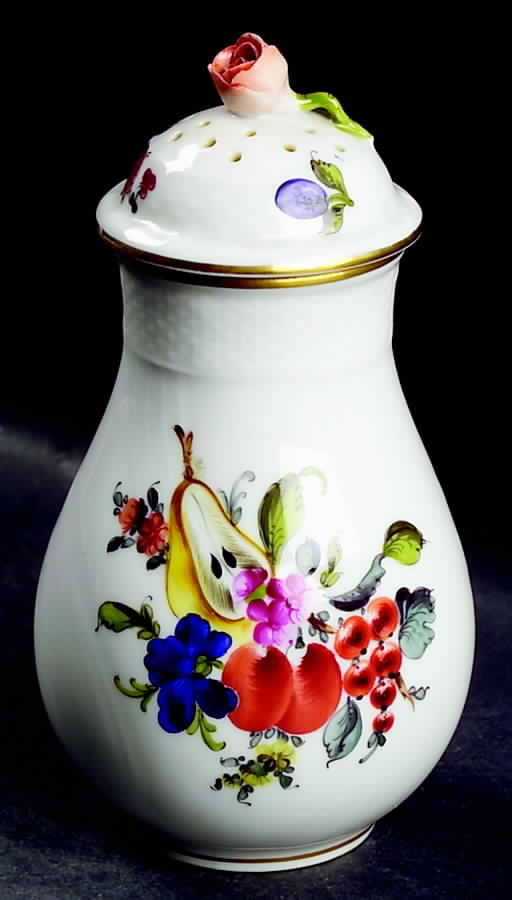 Fruits & Flowers (BFR) Sugar Shaker & Lid by Herend-1