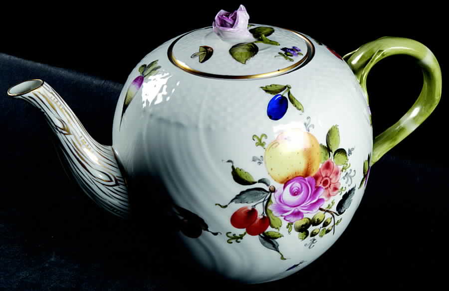 Fruits & Flowers (BFR) Teapot & Lid by Herend-1
