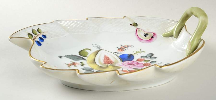 Fruits & Flowers (BFR) Leaf Shaped Dish by Herend-1