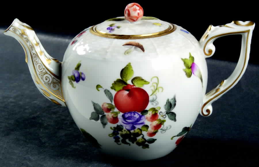 Fruits & Flowers (BFR) Mini Teapot & Lid by Herend-1