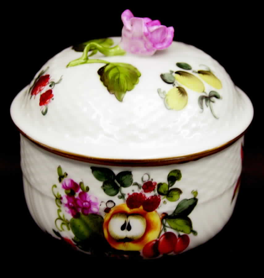 Fruits & Flowers (BFR) Mini Sugar Bowl & Lid by Herend-1
