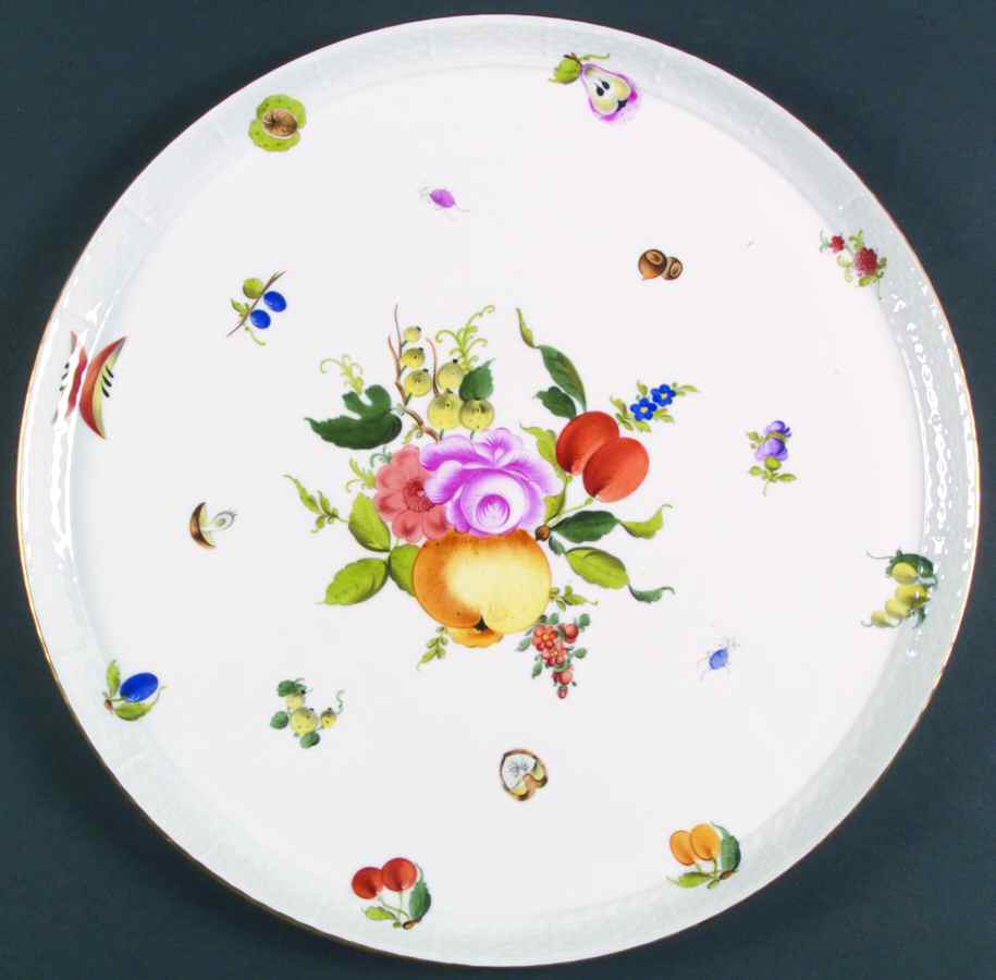 Fruits & Flowers (BFR) Round Torte Plate by Herend-1