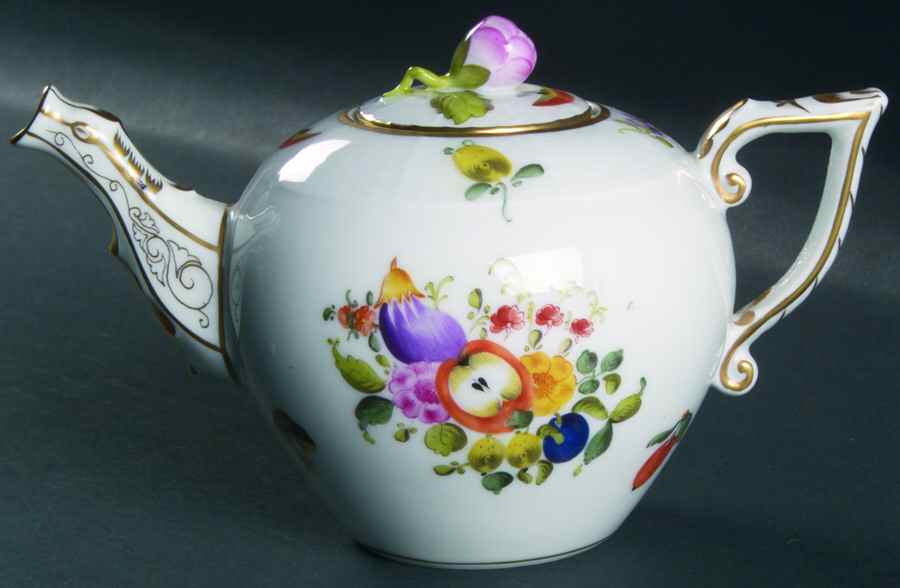 Fruits & Flowers (BFR) Individual Teapot & Lid by Herend-1
