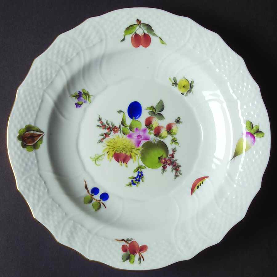Fruits & Flowers (BFR) Salad Plate by Herend-1