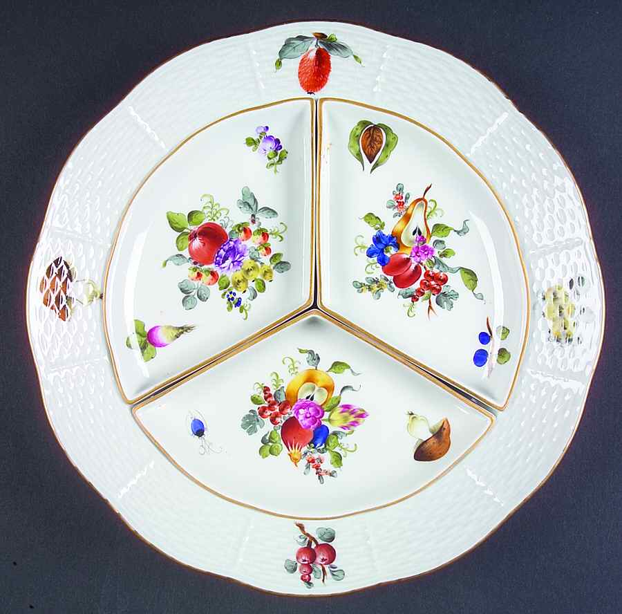 Fruits & Flowers (BFR) (4 Pc) Hors d'Oeuvres Set by Herend-1