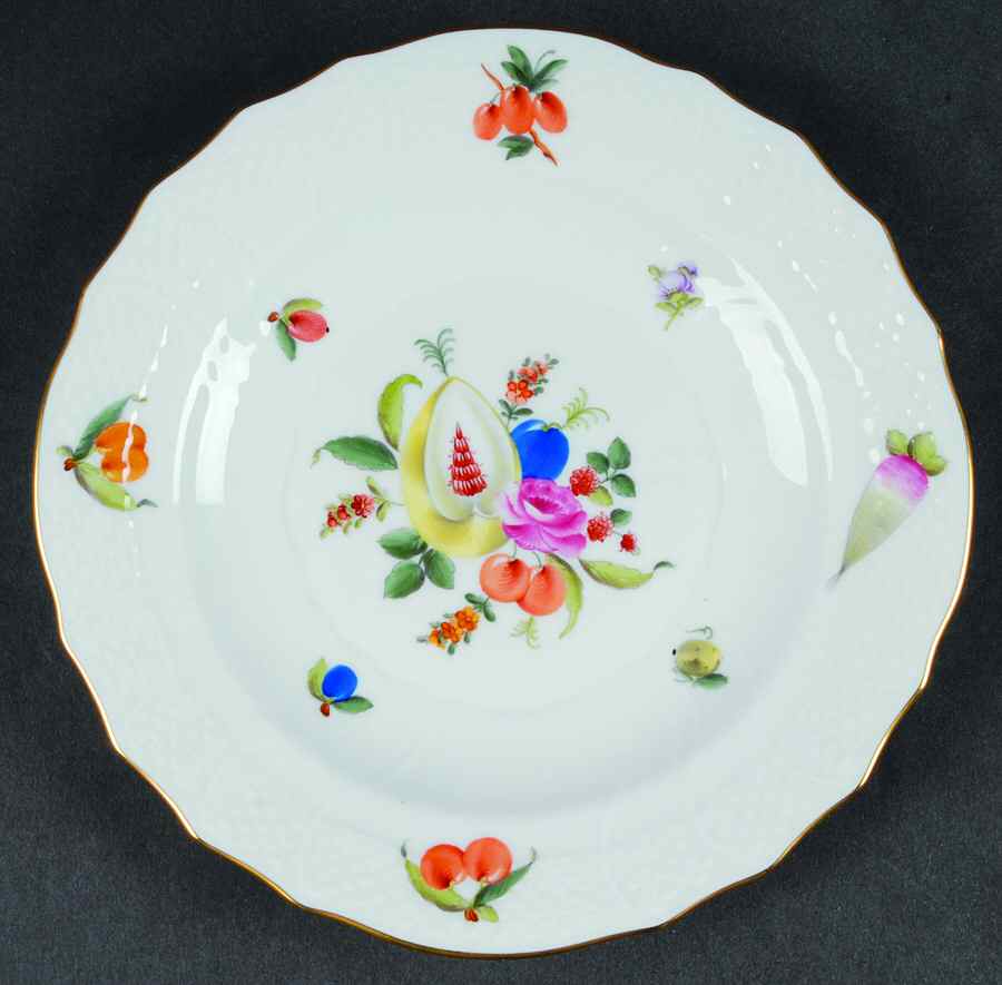 Fruits & Flowers (BFR) Salad Plate by Herend-1