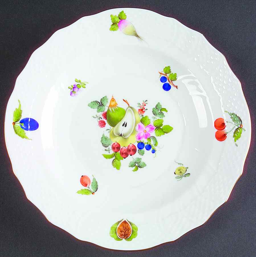 Fruits & Flowers (BFR) Salad Plate by Herend-1