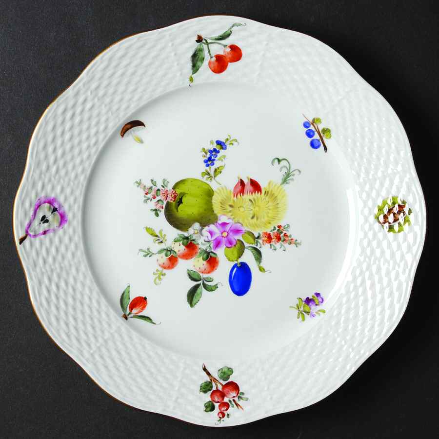 Fruits & Flowers (BFR) Salad Plate by Herend-1