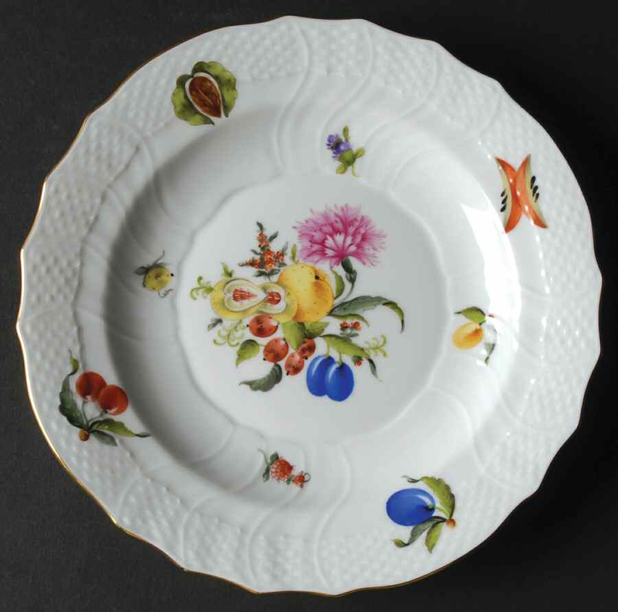 Fruits & Flowers (BFR) Salad Plate by Herend-1
