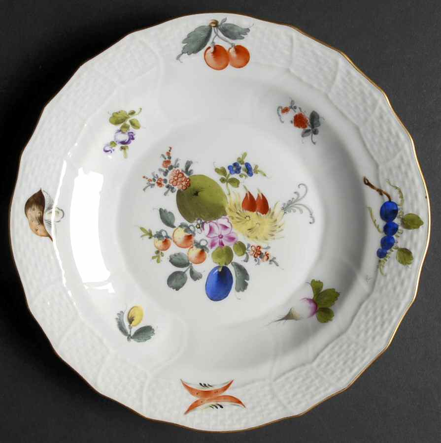Fruits & Flowers (BFR) Dessert/Pie Plate by Herend-1