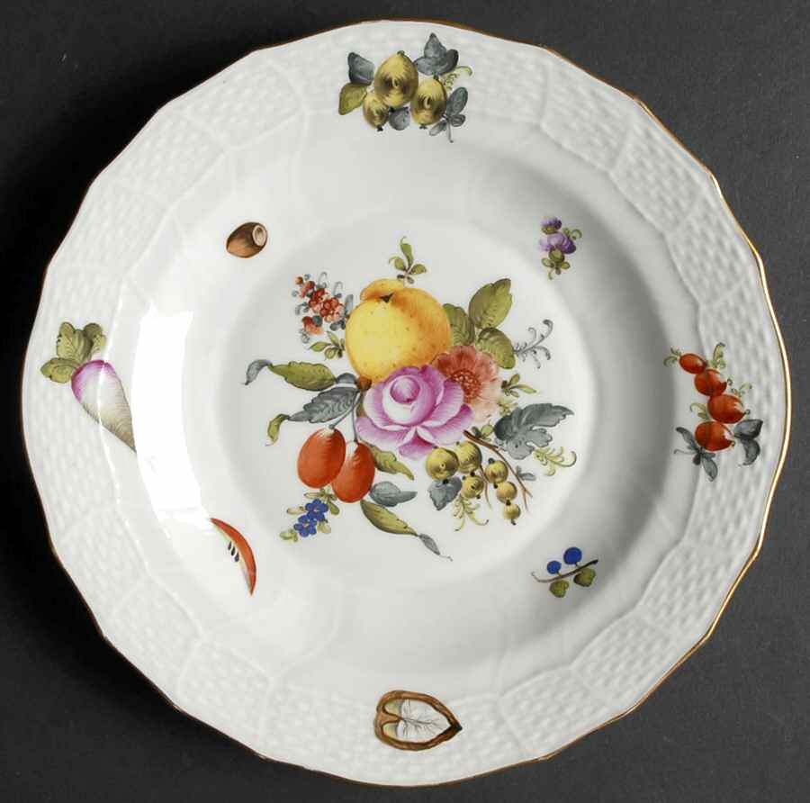 Fruits & Flowers (BFR) Dessert/Pie Plate by Herend-1