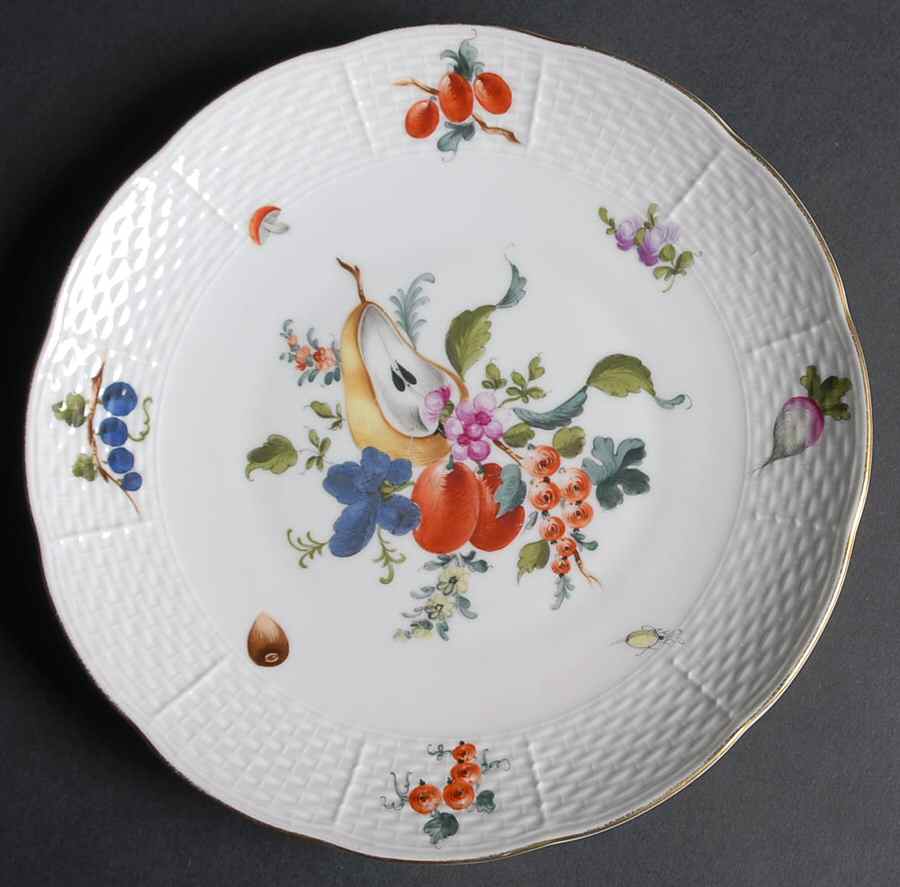 Fruits & Flowers (BFR) Coupe Dessert Plate by Herend-1