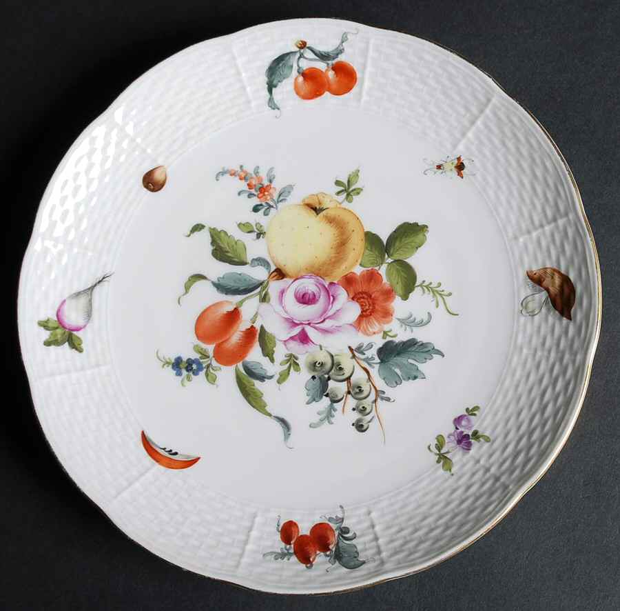 Fruits & Flowers (BFR) Coupe Dessert Plate by Herend-1