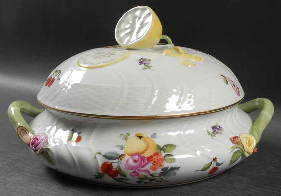 Fruits & Flowers (BFR) Tureen & Lid by Herend-1
