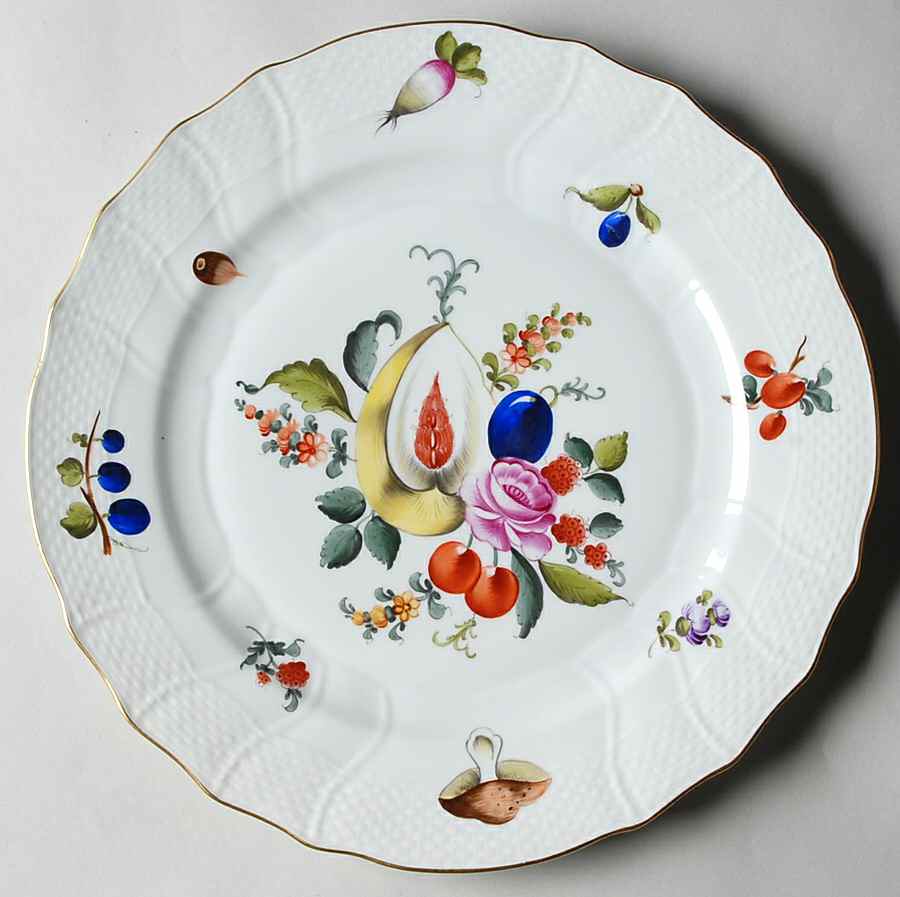 Fruits & Flowers (BFR) Dinner Plate by Herend-1