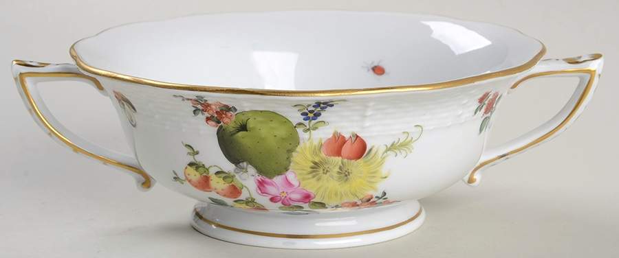 Fruits & Flowers (BFR) Footed Cream Soup Bowl by Herend-1