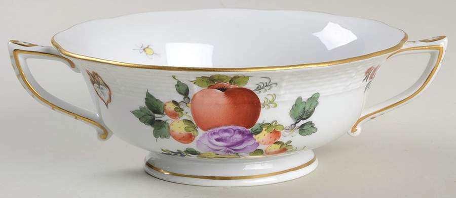 Fruits & Flowers (BFR) Footed Cream Soup Bowl by Herend-1