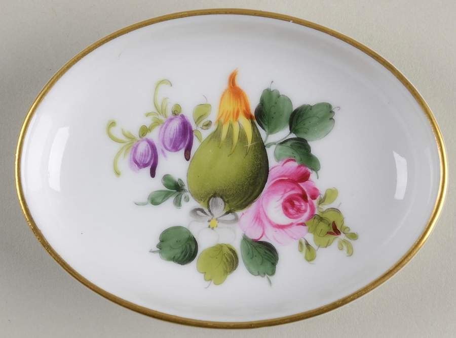 Fruits & Flowers (BFR) 3" Oval Ashtray by Herend-1