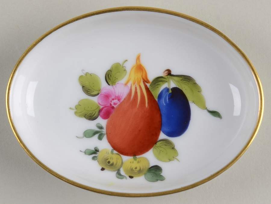 Fruits & Flowers (BFR) 3" Oval Ashtray by Herend-1