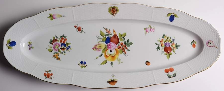 Fruits & Flowers (BFR) 24" Fish Platter by Herend-1