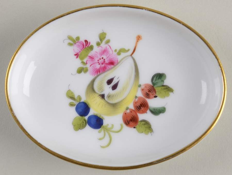 Fruits & Flowers (BFR) 3" Oval Ashtray by Herend-1