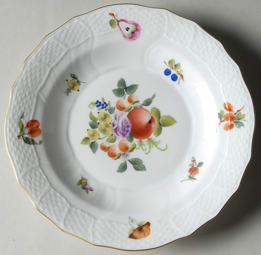 Fruits & Flowers (BFR) Dessert/Pie Plate by Herend-1