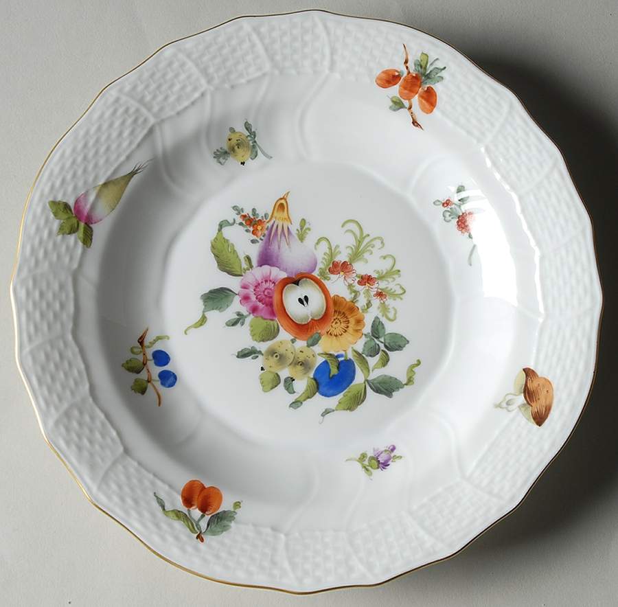 Fruits & Flowers (BFR) Dessert/Pie Plate by Herend-1