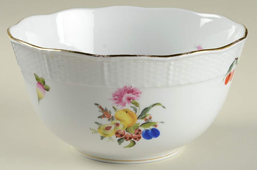 Fruits & Flowers (BFR) 7" Round Vegetable Bowl by Herend-1