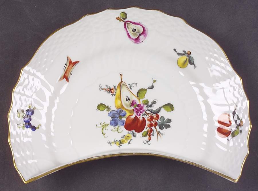 Fruits & Flowers (BFR) Crescent Salad Plate by Herend-1