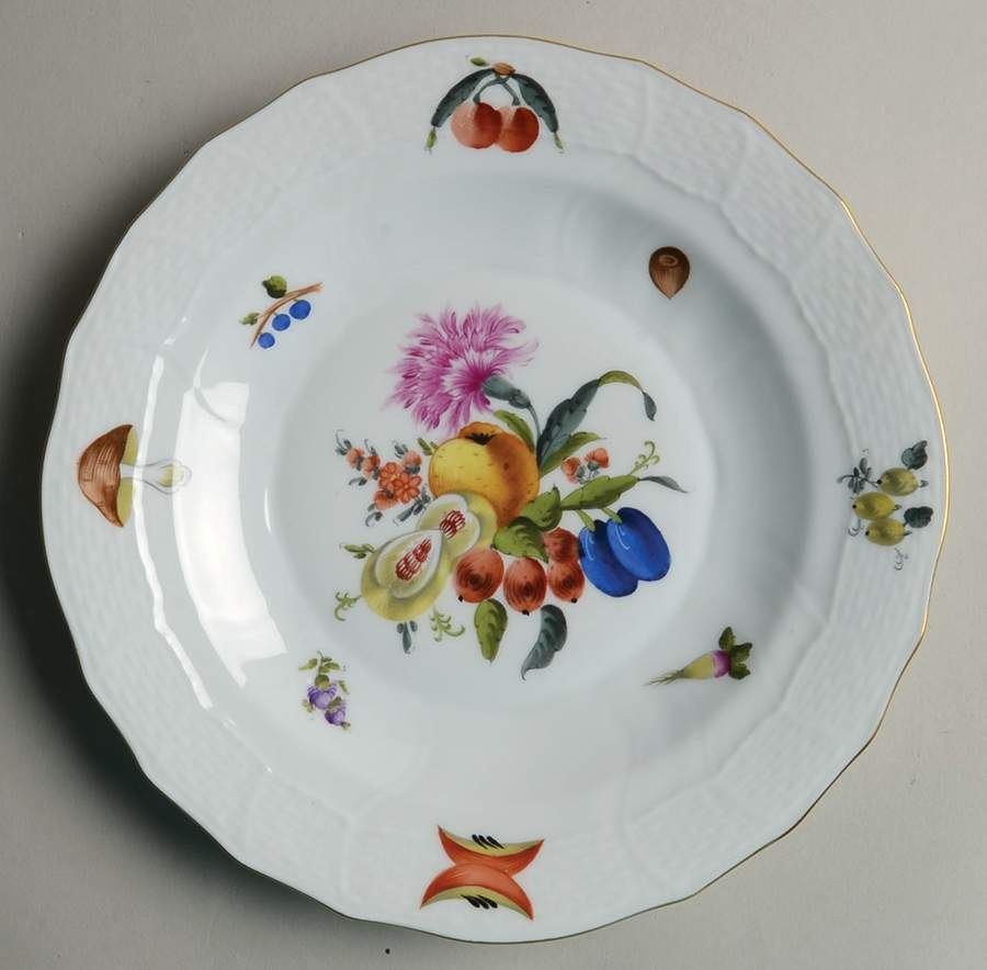Fruits & Flowers (BFR) Dessert/Pie Plate by Herend-1