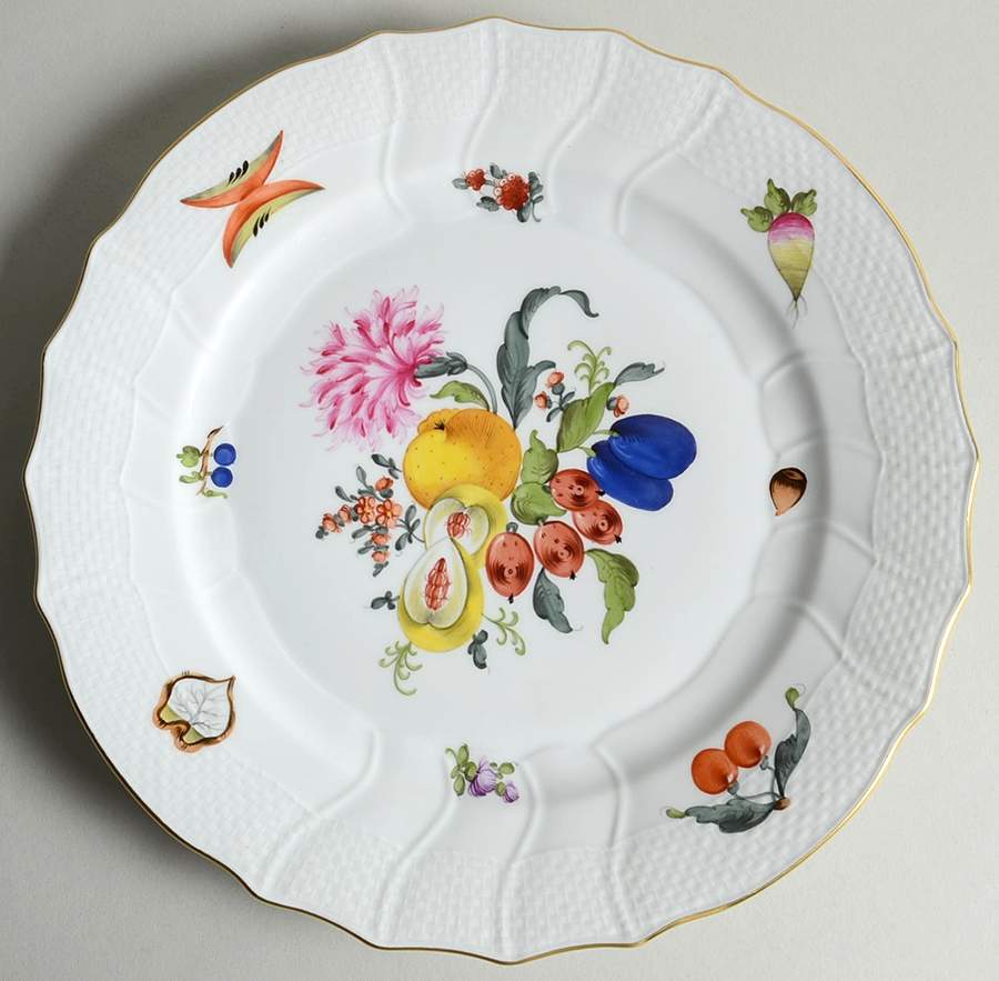 Fruits & Flowers (BFR) Dinner Plate by Herend-1