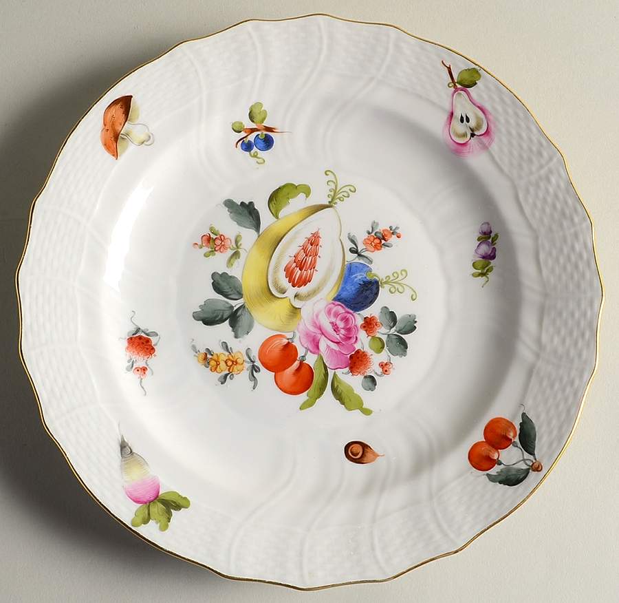 Fruits & Flowers (BFR) Luncheon Plate by Herend-1