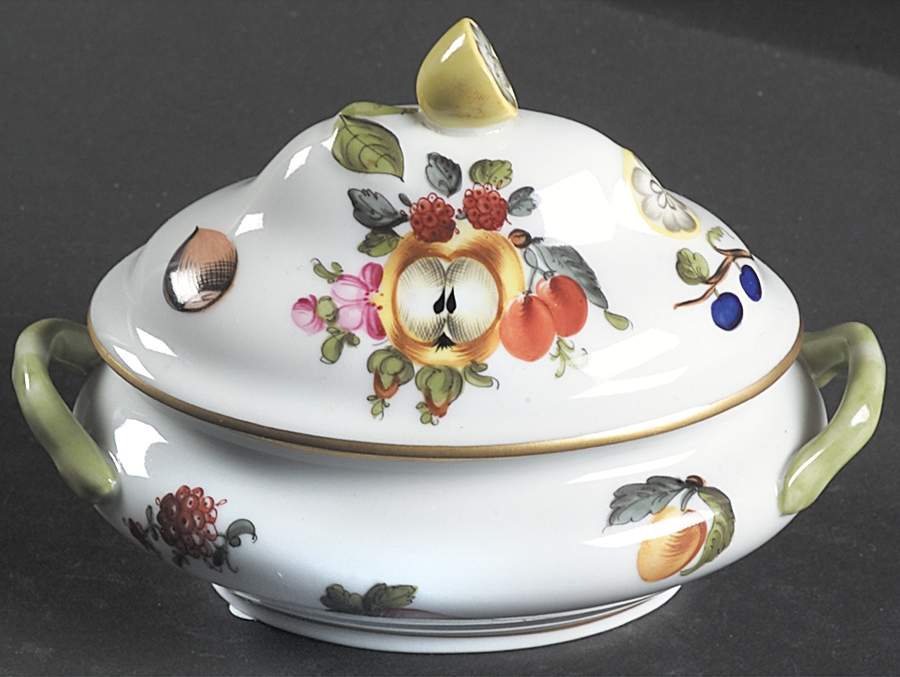 Fruits & Flowers (BFR) Mini Tureen & Lid by Herend-1