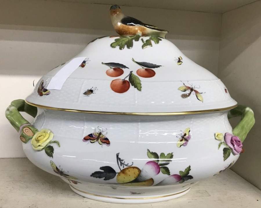 Fruits & Flowers (BFR) Oval Tureen & Lid by Herend-1