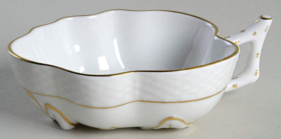Golden Edge Newer (HDE) Small Leaf Dish by Herend-1