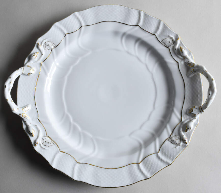 Golden Edge Newer (HDE) 12" Chop Plate (Round Platter) by Herend-1