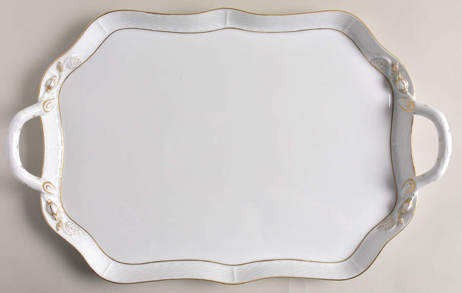 Golden Edge Newer (HDE) 18" Rectangular Serving Platter by Herend-1
