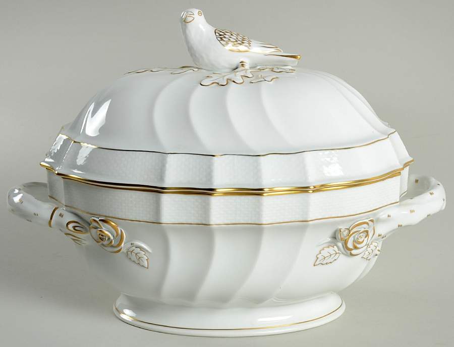 Golden Edge Newer (HDE) Tureen & Lid by Herend-1