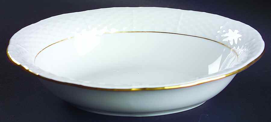 Golden Edge Newer (HDE) 10" Oval Vegetable Bowl by Herend-1