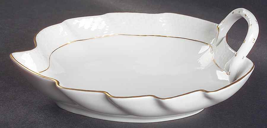 Golden Edge Newer (HDE) 7" Leaf Dish by Herend-1