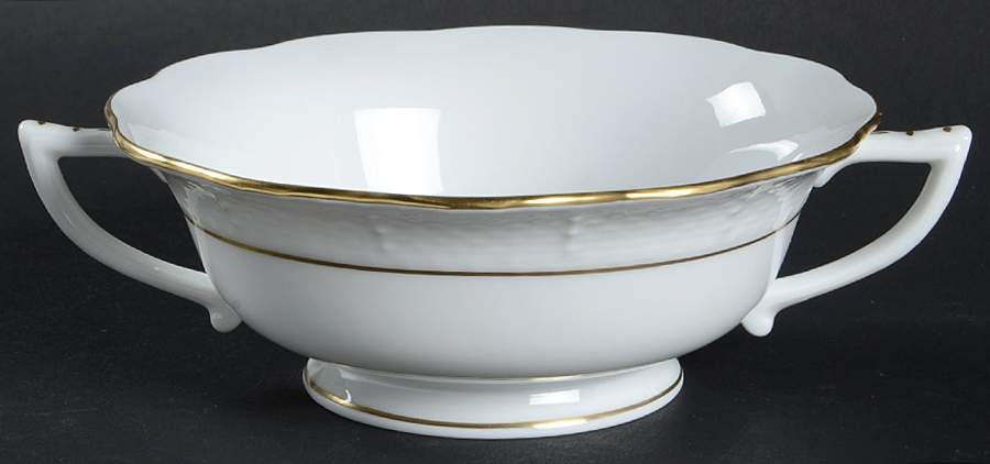 Golden Edge Newer (HDE) Footed Cream Soup Bowl by Herend-1