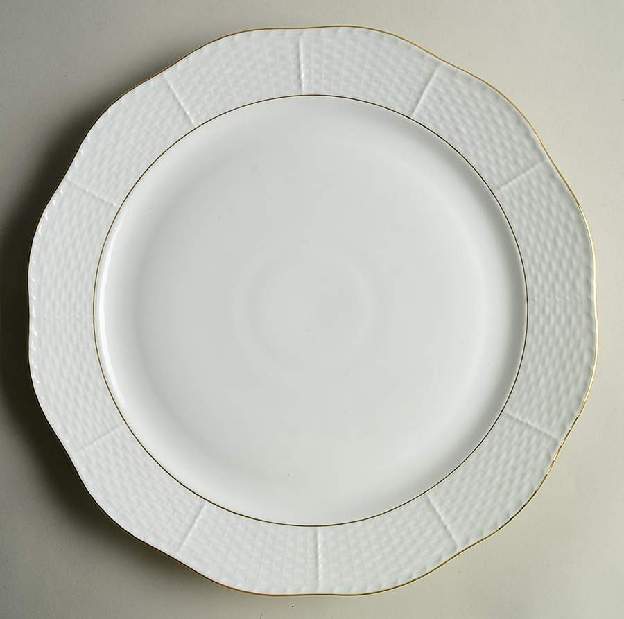 Golden Edge Newer (HDE) 13" Chop Plate (Round Platter) by Herend-1