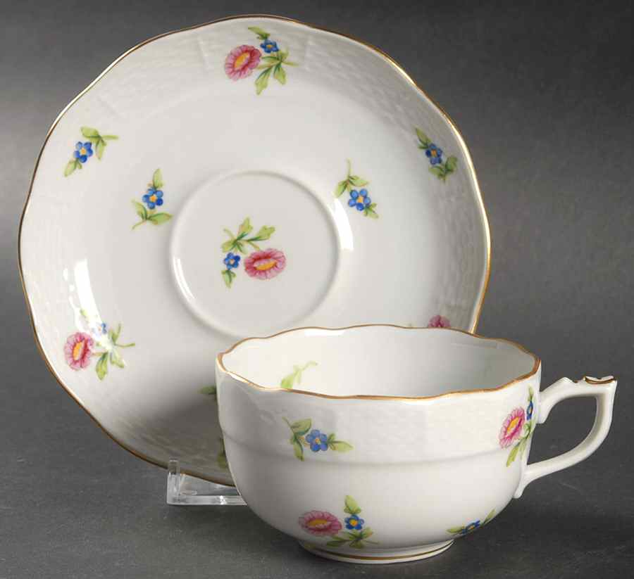 HER3 Flat Cup & Saucer Set by Herend-1