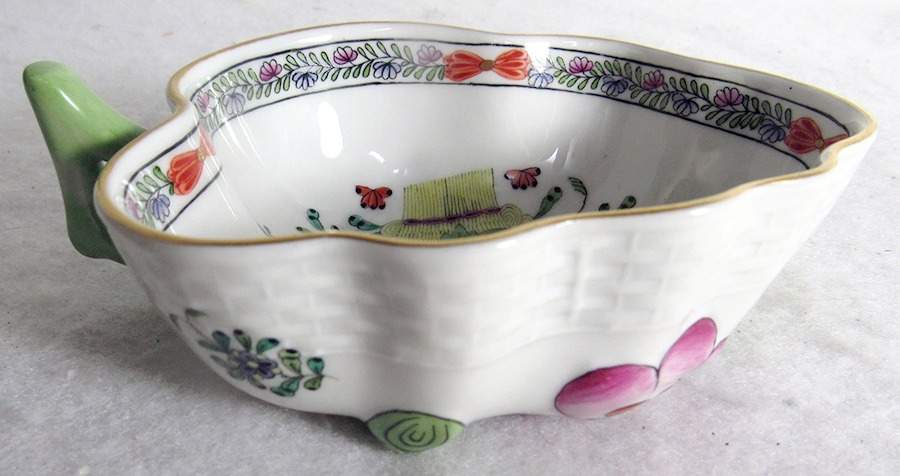 Indian Basket Muliticolor (FD) Leaf Shaped Dish by Herend-1